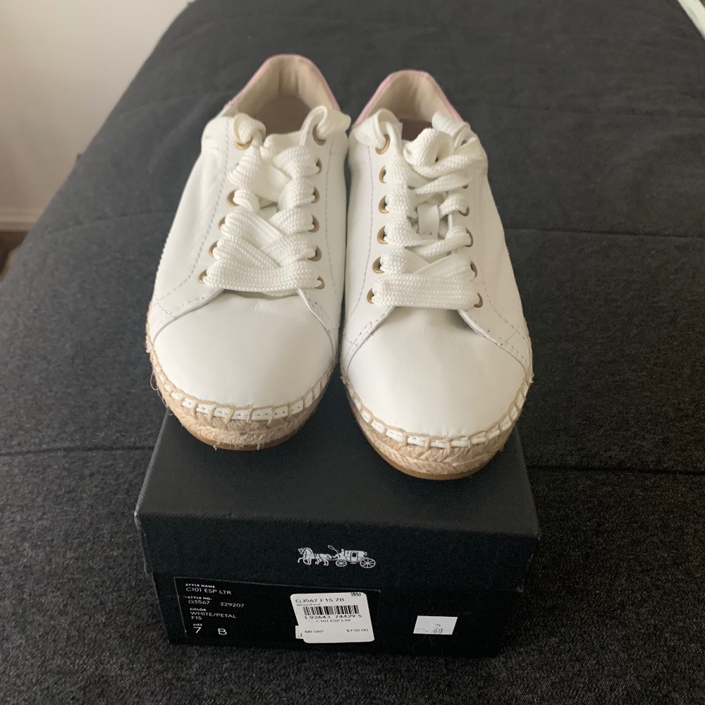 Coach white espadrilles